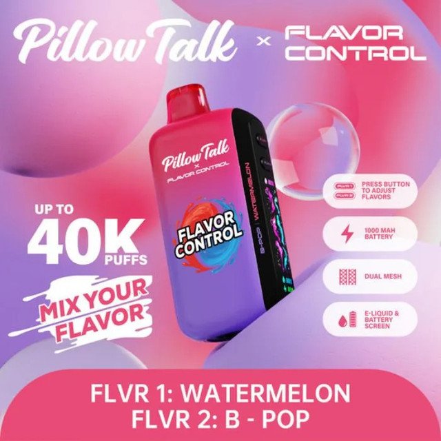 Watermelon + B Pop Pillow Talk Ic40K Puffs Mix Flavors Disposable Vape