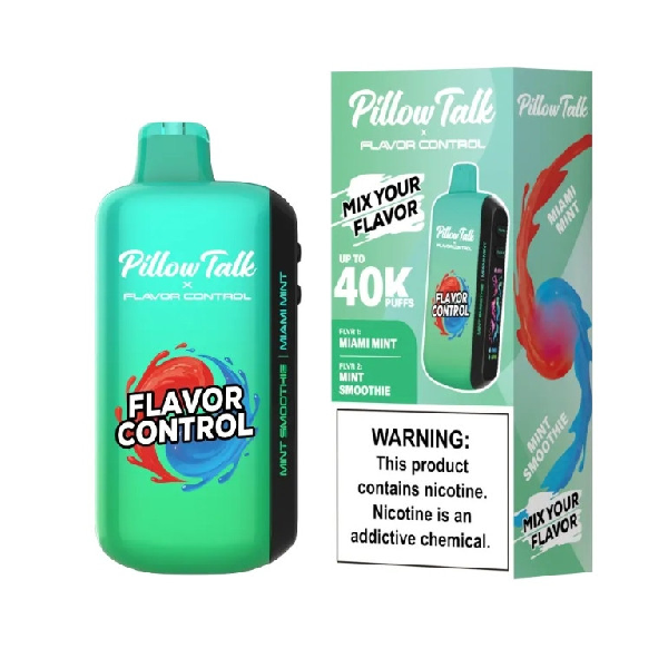 Miami Mint + Mint Smoothie Pillow Talk Ic40K Puffs Flavor Control Disposable Vape - Mix Flavor 1 Miami Mint + Mint Smoothie Pillow Talk Ic40K